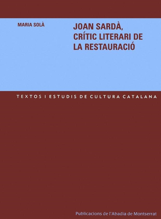 JOAN SARDA CRITIC LITERARI | 9788484158738 | SOLA