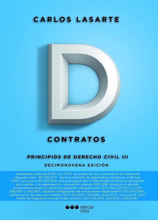 PRINCIPIOS DE DERECHO CIVIL. TOMO III | 9788491232803 | LASARTE ÁLVAREZ, CARLOS