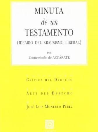 MINUTA DE UN TESTAMENTO | 9788484448327 | AZCÁRATE, GUMERSINDO DE (1840-1917) 