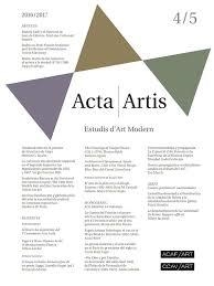 ACTA/ARTIS. ESTUDIS D'ART MODERN 4/5 (2016-2017) | 016002273