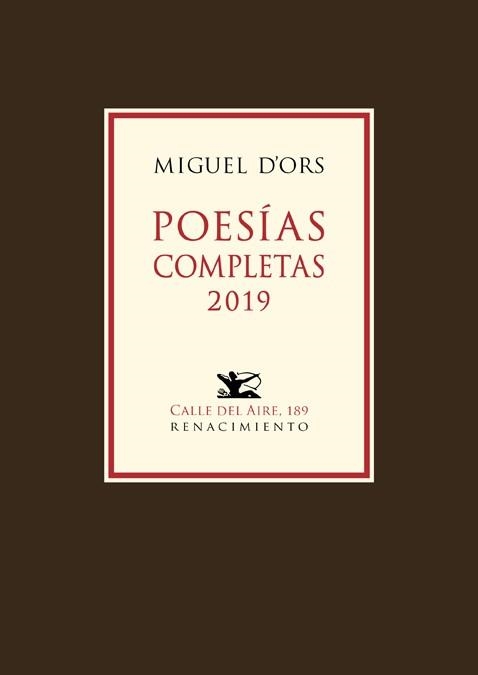 POESÍAS COMPLETAS 2019 | 9788417950002 | ORS, MIGUEL D'