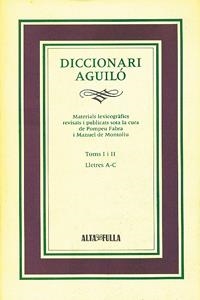 DICCIONARI AGUILÓ | 9788486556624 | AGUILÓ I FUSTER, MARIÀ