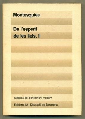 L'ESPERIT DE LES LLEIS, II | 9788429720372 | MONTESQUIEU