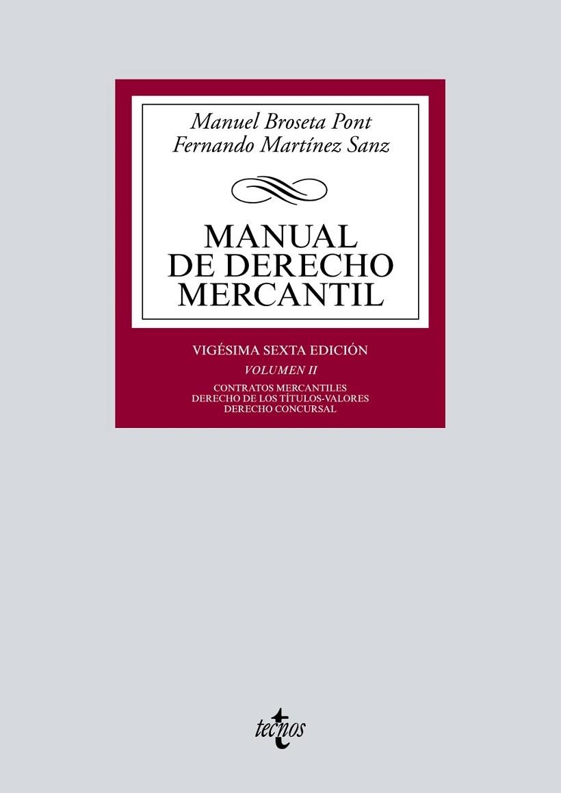 MANUAL DE DERECHO MERCANTIL | 9788430977536 | BROSETA PONT, MANUEL/MARTÍNEZ SANZ, FERNANDO