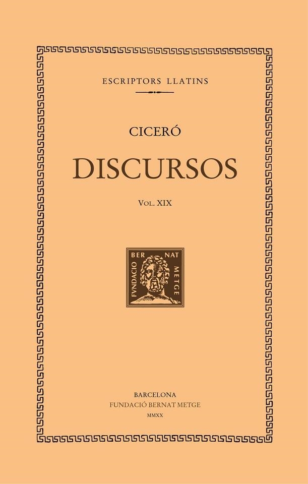 DISCURSOS, VOL. XIX | 9788498593570 | CICERÓ MARC TUL·LI