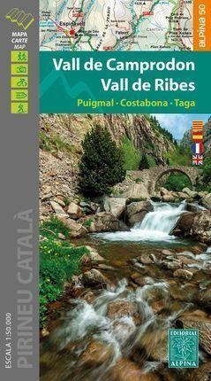 VALL DE CAMPRODON ; VALL DE RIBES (MAPA 1:50.000 + CARPETA DESPLEGABLE) | 9788480908658 | AA.VV.