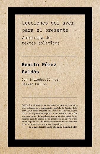 LECCIONES DEL AYER PARA EL PRESENTE | 9788418236570 | PÉREZ GALDÓS, BENITO