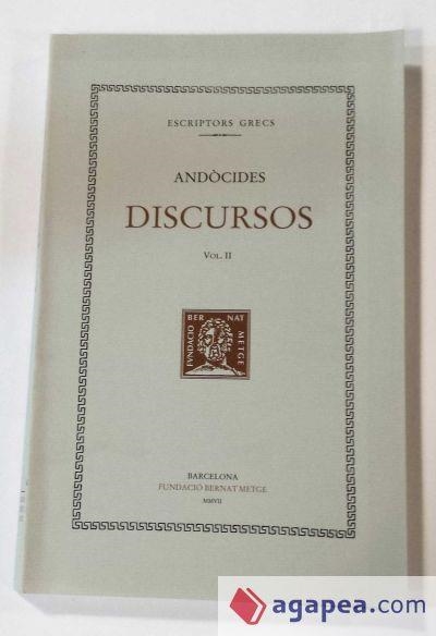 DISCURSOS, VOL. II | 9788472258808 | ANDÒCIDES