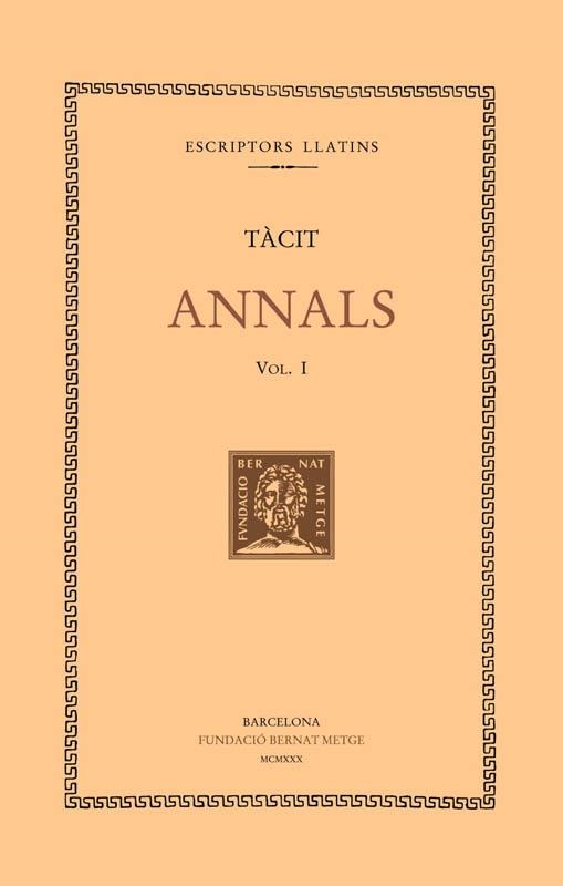 ANNALS, VOL. I: LLIBRES I-II | 9788472259249 | TÀCIT