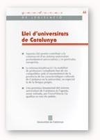 LLEI D'UNIVERSITATS DE CATALUNYA | 9788439360704