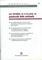 LLEI 22/2003 PROTECCIO ANIMALS | 9788439362265