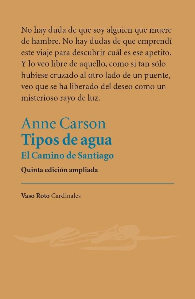 TIPOS DE AGUA | 9788412519716 | CARSON, ANNE