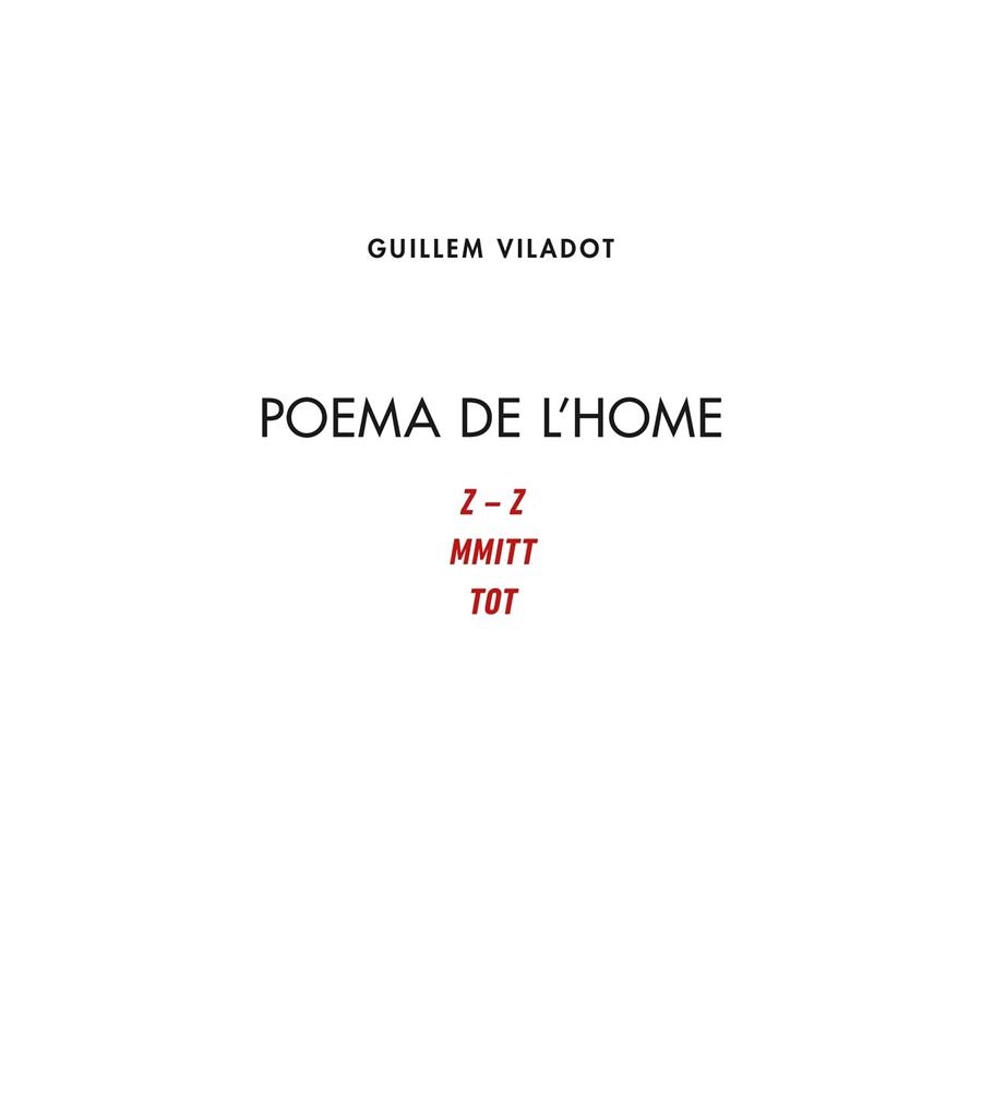 POEMA DE L'HOME | 9788413033822 | VILADOT PUIG, GUILLEM