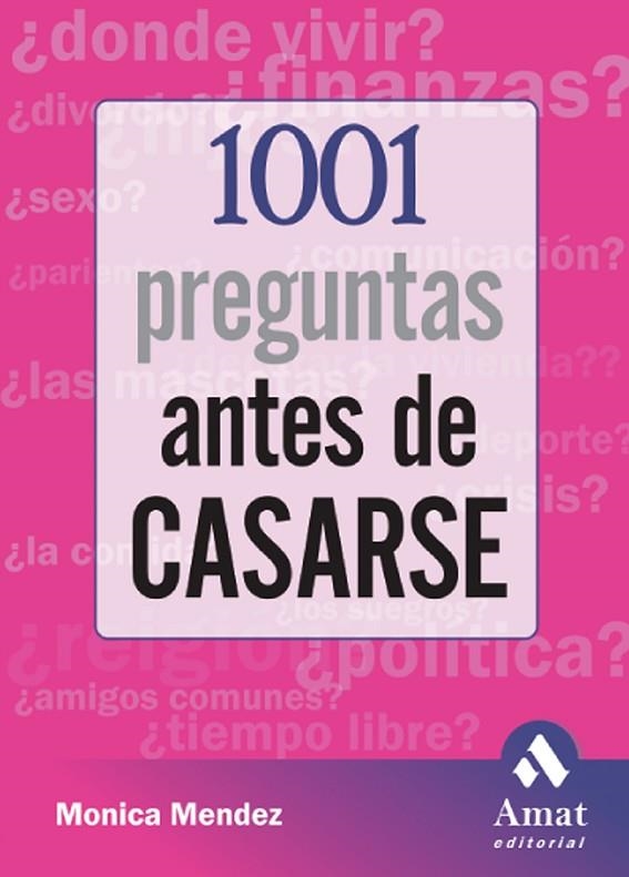 1001 PREGUNTAS ANTES DE CASARSE | 9788497352710 | MENDEZ, MONICA