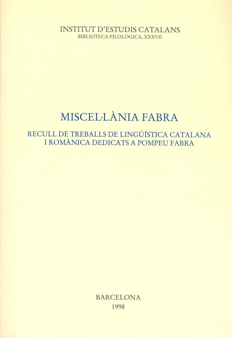 MISCEL·LANIA FABRA | 9788472834194 | VARIOS