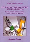 LO DICHO Y NO DICHO EN HOMEOPATI | 9788478132553 | JORDAN, JENNY