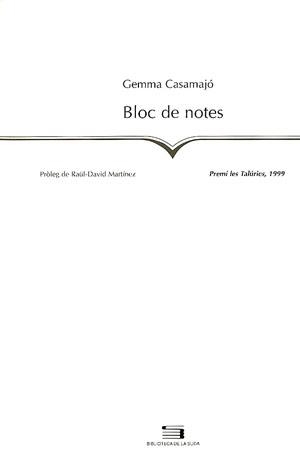 BLOC DE NOTES | 9788479356484 | CASAMAJO