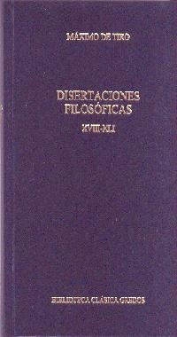 DISERTACIONES FILOSÓFICAS XVIII | 9788424927509 | MÁXIMO DE TORO