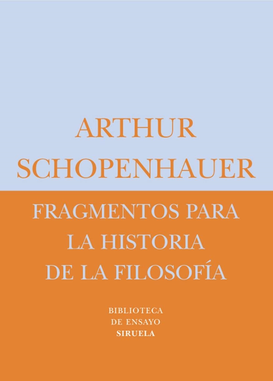 FRAGMENTOS PARA LA HISTORIA... | 9788478448043 | SCHOPENHAUER